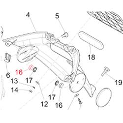 Distanzscheibe PIAGGIO, Nummernschildhalter, 479882 für Vespa ET2/ET4/Primavera/Sprint/GTS/GTS Super/GTV/946 50-300ccm