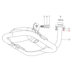 Mutter M8x1,25 mm Sechskant, Auspuff, LML für LML Star 200 4T