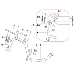 Gummipuffer PIAGGIO, Seitenständer, 582885 - 164245 für Vespa LX/LXV/S/Primavera/Sprint 50-150ccm
