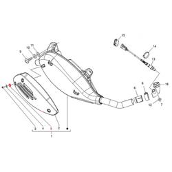 Gummipuffer PIAGGIO, Hitzeschutzblech Auspuff für Vespa ET2/ET4/LX/LXV/S/Primavera/Sprint/946/GTS/GTS Super/GTV/GT 60/GT/GT L 50-300ccm 2T/4T