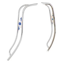 Doppelschlitzrohr CUPPINI Beinschild für Lambretta 125 LI 3°/LIS/150 LI3°/LIS/SX/175 TV 3°/200 TV/SX