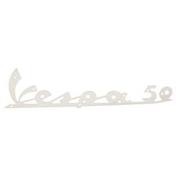 Schriftzug Vespa 50 Beinschild vorne 71275 - 090494 für Vespa 50 N, V5A1T -> 11599