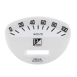 Ziffernblatt PASCOLI Tachometer 610358M für Vespa 50 SS/SR/90 SS/R/125 VMA/Super/150 Super