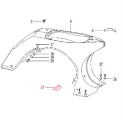 Gummiunterlage LML, SF524-0625 für LML Star 125-200 4T/Star Deluxe 125-150 4S/Speedy