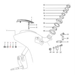 Unterlegscheibe M5x14x1,0 mm, LML für LML Star 125-200 2T/4T/Star Deluxe 125/II Automatica/CVT