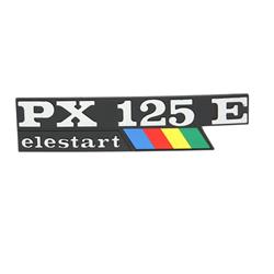 Schriftzug PX125E elestart Seitenhaube links 198179 für Vespa PX 125 E Lusso/EFL/Arcobaleno