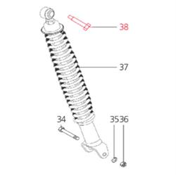 Schraube Stoßdämpfer hinten, oben, LML für LML Star 125-200 4T/Star Deluxe 125-150 4S/Speedy