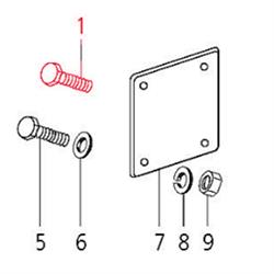 Schraube Nummernschildhalter M6x30 mm, Sechskant, LML für LML Star 125-200 4T/Star Deluxe 125-150 4S/Speedy