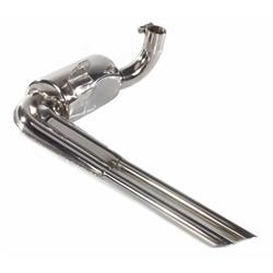 Rennauspuff "Replika Sport", Edelstahl poliert, Farbe (ESD): chrom für Vespa 125 GT/GTR/TS/150 GL/Sprint/V/T4/PX125-150/PE/Lusso