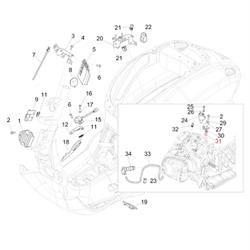 Distanzbuchse PIAGGIO, Zündspule, B018293 für Vespa LX/Primavera/Sprint 125-150ccm