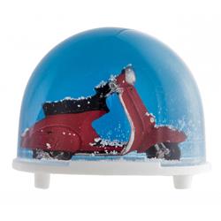 Schneekugel mit Motiv Vespa Motorroller rot
