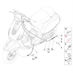 Kantenschutz PIAGGIO Rahmen für Vespa LX/S 50-150ccm