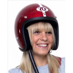 Helm 70'S, rot-metalflake, Gr. S Jethelm