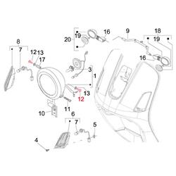 Schraube Scheinwerfer M6x16 mm, PIAGGIO für Vespa LXV 50-125ccm