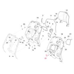 Platte PIAGGIO, Gepäckfach, CM022807 für Vespa Primavera/Sprint 125-150ccm