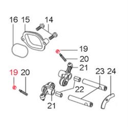 Mutter, Einstellschraube, LML für LML Star 125-200 4T/Star Deluxe 125-150 4S/Speedy