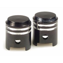 Ventilkappen mit Motiv "Kolben" schwarz