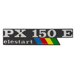 Schriftzug PX150E elestart Seitenhaube links für Vespa PX150 E Lusso/EFL/Arcobaleno / Elestart