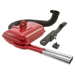 Rennauspuff SIP ROAD 2.0 Sport Optik 0201, Stahl rot, Farbe (ESD): chrom für Vespa 125 VM/VN/150 VL/VB1T/VGL1T