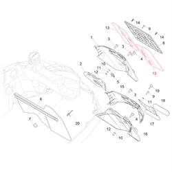 Nummernschildhalter PIAGGIO, 1B003615 für Vespa GTS/GTS Super i.e. 125-300ccm ('16-)