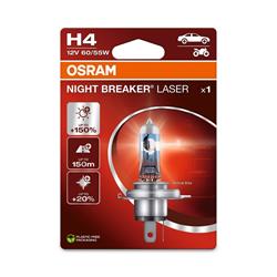 Birne OSRAM NIGHT BREAKER LASER 12V/60/55W, Sockel: P43T/H4 Scheinwerfer