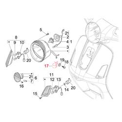 Schelle Scheinwerfer, PIAGGIO für Vespa LX/S/GTS/GTS Super/GTV/GT 60 125-300ccm