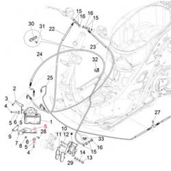 Distanzstück ABS Steuergerät, PIAGGIO für Vespa Primavera/Sprint/GTS/GTS Super/GTV 125-300ccm