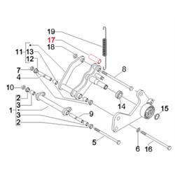 Distanzrohr Schwingarm 55 mm 16 mm, PIAGGIO für Vespa GTS/GTS Super/GTV/GT 60/GT/GT L 125-300ccm
