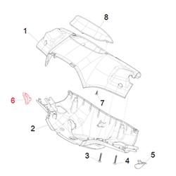 Abdeckung Hauptbremszylinder PIAGGIO, links für Vespa Primavera 50-150ccm