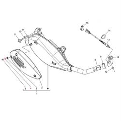 Unterlegscheibe Hitzeschutzblech Auspuff, PIAGGIO für Vespa GTS/GTS Super/GTV/GT 60/GT/GT L/Primavera/Sprint/946 50-300cm 4T AC/LC