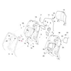 Blechmutter, Gepäckfach, PIAGGIO für Vespa Primavera/Sprint 50-150ccm