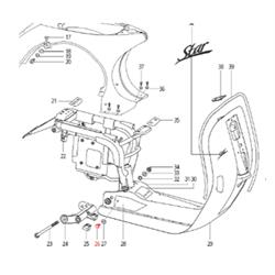 Schraube M8x16 mm, LML für LML Star 125-200 4T/Star Deluxe 125-150 4S/Speedy