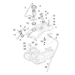 Distanzstück Tank, PIAGGIO für Vespa Primavera/Sprint/946 50-150ccm