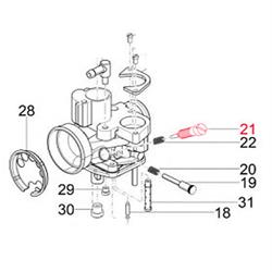 Gemischschraube, für DELL'ORTO Vergaser PHBN 1.6, CM107701 - 1413000 37