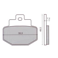 Bremsbeläge PIAGGIO S52 hinten 497348 - 647161 für Vespa GTS/GTS Super/GTV/GT 60/GT/GT L 125-300ccm