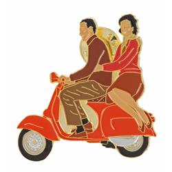 Magnet mit Motiv Vespa "Paar auf Roller"