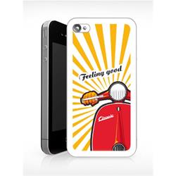 Schutzhülle SIP iPhone 4/4S mit Motiv "Feeling Good" weiß