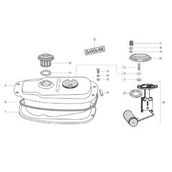 Unterlegscheibe Tankgeber a 10mm, i 5,3 mm (d) 2,5mm, LML für LML Star 125-200 4T/Star Deluxe 125-150 4S/Speedy