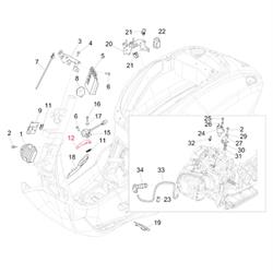 Halter PIAGGIO, Kippsensor, 1D000012 für Vespa Primavera/Sprint 50-150ccm
