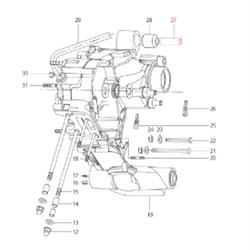 Distanzrohr Silentgummi LML, Stoßdämpferaufnahme/Motorgehäuse, SF514-1509 für LML Star 125-200 4T/Star Deluxe 125-150 4S/Speedy