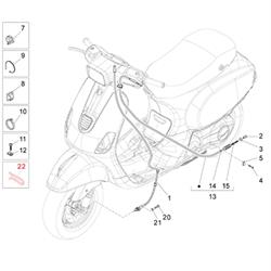 Federklammer, PIAGGIO für Vespa LX/S 125-150ccm 4T AC