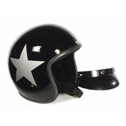 Helm BANDIT Jet Star mit silbernem Stern, schwarz, Gr. M Jethelm