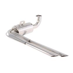 Rennauspuff "Replika Sport" 87565, Edelstahl poliert, Farbe (ESD): chrom für Vespa 125 VNA/VNB/Super/150 VBA/VBB/Super