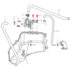 Schraube M6x25 mm, Sechskant mit Flansch, LML für LML Star 200 4T