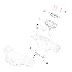 Schraube Tachometer M5x55 mm, Flachkopf, Torx, PIAGGIO für Vespa S 50-150ccm