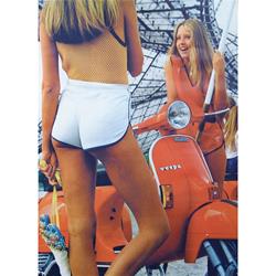 Poster mit Motiv "Vespa PX - München Olympia Stadion"