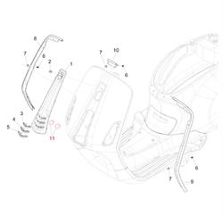 Gummipuffer PIAGGIO, Kaskade, 1B001113 für Vespa Primavera/Sprint 50-150ccm