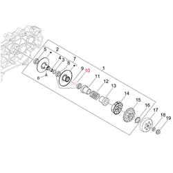 O-Ring starre Wandlerscheibe für Vespa GTS/GTS Super/GTV/GT 60 250-300ccm 4T LC für PIAGGIO Quasar 250-300, 4T, LC