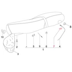 Halterung PIAGGIO, Sitzbank, 296743 für Vespa LX/LXV/S 50-150ccm