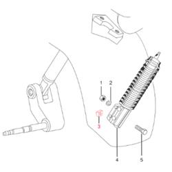 Mutter vierkant, LML für LML Star 125-200 4T/Star Deluxe 125-150 4S/Speedy